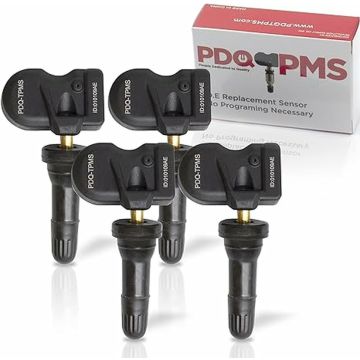 PDQ TPMS 433 MHZ Tire Pressure Sensor 4 Pack Rubber Stem  For Jeep  Wrangler Gladiator Grand Cherokee Grand Wagoneer Wagoneer Direct Replacement For OE Part #  68339096AB