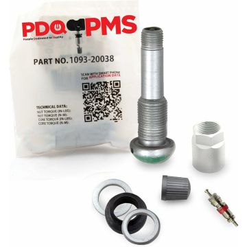 PDQ TPMS Service Kits | 12 Pack | Valve Screw 2 Washers Grommet Nut Core Cap | Fits Mercedes-Benz Equivalent to 1093 | 20038 | Used for OE Sensors 0055422418