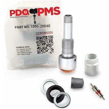 PDQ TPMS Service Kits | 12 Pack | Valve Screw 2 Washers Grommet Nut Core Cap | Fits Ferrari | Maybach Equivalent to 1095 | 20040 | Used for OE Sensors 185189