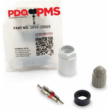 PDQ TPMS Service Kits | 12 Pack | Grommet Nut Core Cap | Fits Lotus | Suzuki Equivalent to 2010 | 20009 | Used for OE Sensors 13172567 | 13227143 | 43130-54J22 | 43130-86Z20