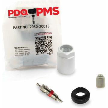 PDQ TPMS Service Kits | 12 Pack | Grommet Nut Core Cap | Fits Chevrolet | Dodge | Jeep Equivalent to 2030 | 20013 | Used for OE Sensors 13593957 | 5602-9319AC | 5602-9359AC