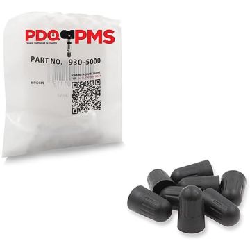PDQ TPMS Service Kits | 12 Pack of 8 Caps | Rubber Caps for Rubber TPMS Valve Stems| Equivalent to 930 | 5000 | Used for OE Sensors
