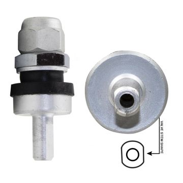 Valve Stem - Metal (0.453 Rim Hole) - Inner Lip Valve Adapter with Nipple