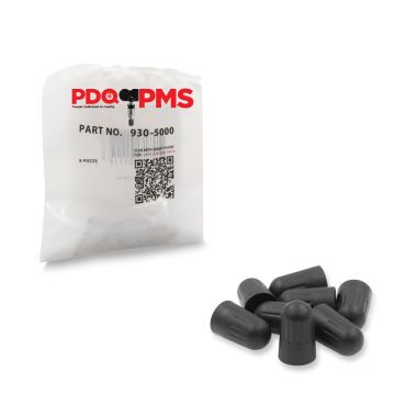 TPMS Service Kits  | 12 Pack of 8 Caps  | Rubber Caps for Rubber TPMS Valve Stems|  Equivalent to 930 | 5000 | Used for OE Sensors