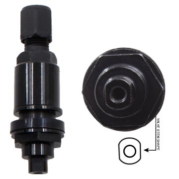 TPMS - PDQ Replacement Valves - OE Black Metal Finish (Green Stkr)(Cap/Core Bag)