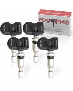 PDQ TPMS 433 MHZ Tire Pressure Sensor 4 Pack Metal Stem For Chrysler Dodge Direct Replacement For OE Part # 68487472AA | 68487472AB