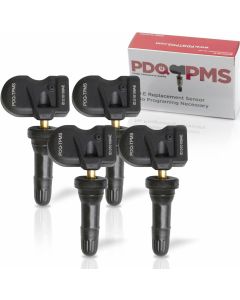 PDQ TPMS 433 MHZ Tire Pressure Sensor 4 Pack Rubber Stem For Chrysler Dodge Direct Replacement For OE Part # 68487472AA | 68487472AB