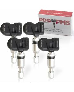 PDQ TPMS 315 MHZ Tire Pressure Sensor 4 Pack Metal Stem For Toyota Lexus Direct Replacement For OE Part # 42607-0E020 | 42607-02050 | 42607-06030 | 42607-48010 | 42607-53020