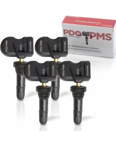 PDQ TPMS 315 MHZ Tire Pressure Sensor 4 Pack Rubber StemFor Ford Lincoln Mercury Direct Replacement For OE Part # 6F2Z1A189A | 7L1Z1A189A