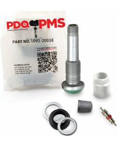 PDQ TPMS Service Kits | 12 Pack | Valve Screw 2 Washers Grommet Nut Core Cap | Fits Mercedes-Benz Equivalent to 1093 | 20038 | Used for OE Sensors 0055422418