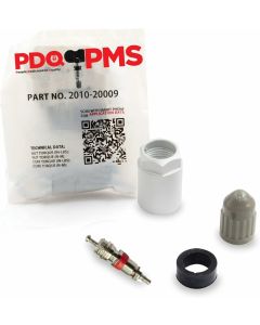 PDQ TPMS Service Kits | 12 Pack | Grommet Nut Core Cap | Fits Lotus | Suzuki Equivalent to 2010 | 20009 | Used for OE Sensors 13172567 | 13227143 | 43130-54J22 | 43130-86Z20