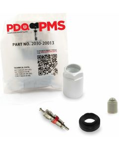 PDQ TPMS Service Kits | 12 Pack | Grommet Nut Core Cap | Fits Chevrolet | Dodge | Jeep Equivalent to 2030 | 20013 | Used for OE Sensors 13593957 | 5602-9319AC | 5602-9359AC
