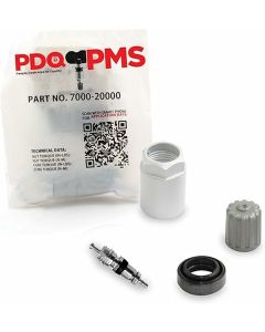 PDQ TPMS Service Kit | 12 Pack | Grommet Nut Core Cap | Fits Chrysler | Honda | Jeep Equivalent to 7000 | 20000 | Used for OE Sensors 42753-SNA-A83 6800-1696AA | 6807-8768AA