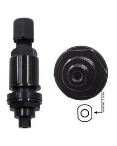 TPMS - PDQ Replacement Valves - OE Black Metal Finish (Green Stkr)(Cap/Core Bag)
